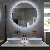 Specchio LED Rotondo | Pulsanti touch | Funzione anti-appannamento | Luce bianca fredda - Reyze Serie Edge Modello 8